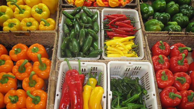 Peppers in Grocery Store