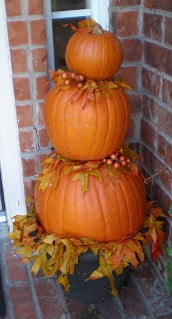 Stacked pumpkins