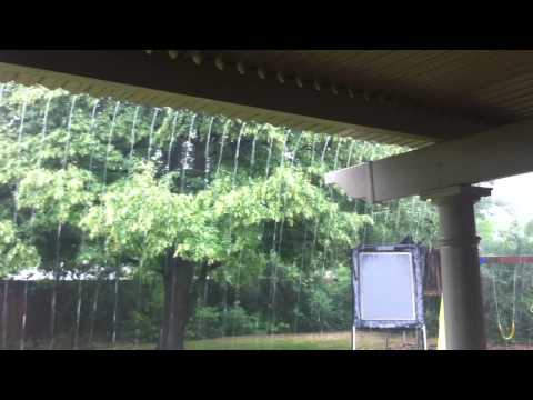 Louvered Roof in Rain