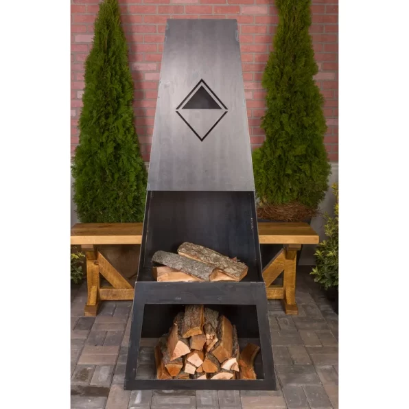 Dillonvale Wood Burning Outdoor Fireplace