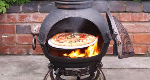 Cooking on Chiminea