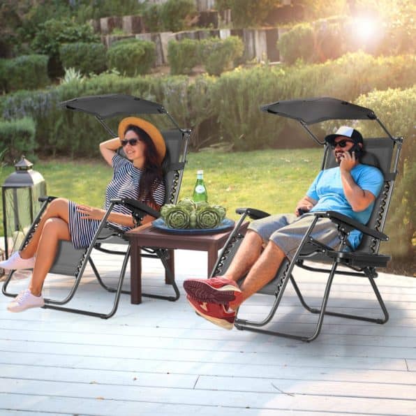 People Reclining on Patio