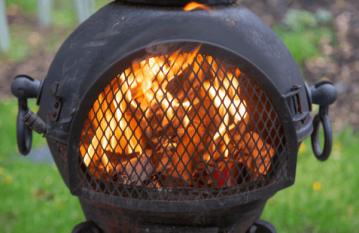 Cast Iron Chiminea Fire