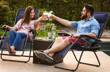 Relaxing on Patio