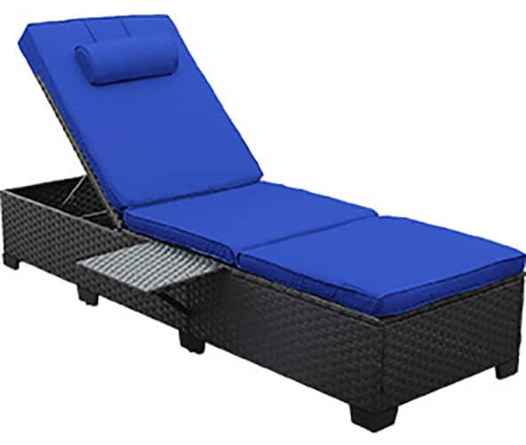 Wicker Adjustable Reclining Chaise Lounge