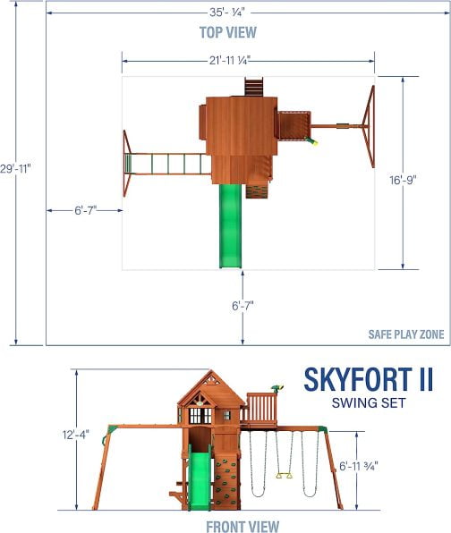 Backyard Discovery Skyfort Dimensions